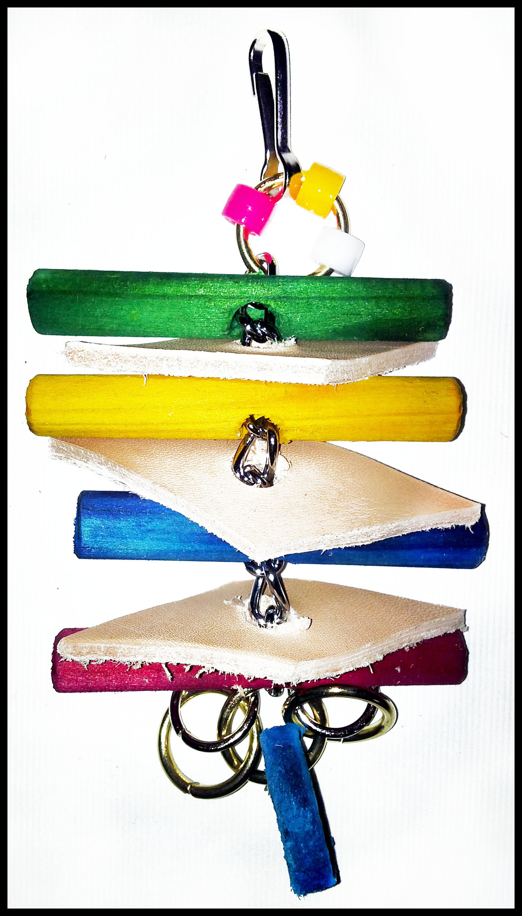 COCKATIEL WOOD & LEATHER WAFER